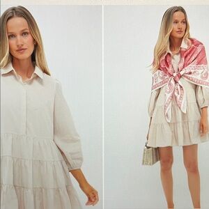 Pomander Place Sandstone Mabel Mini Dress Size Small 100% cotton